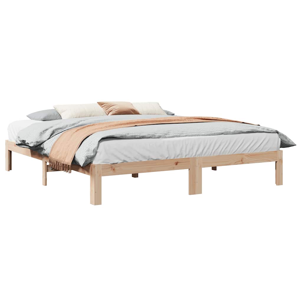 Bed Frame without Mattress 160x200 cm Solid Wood Pine