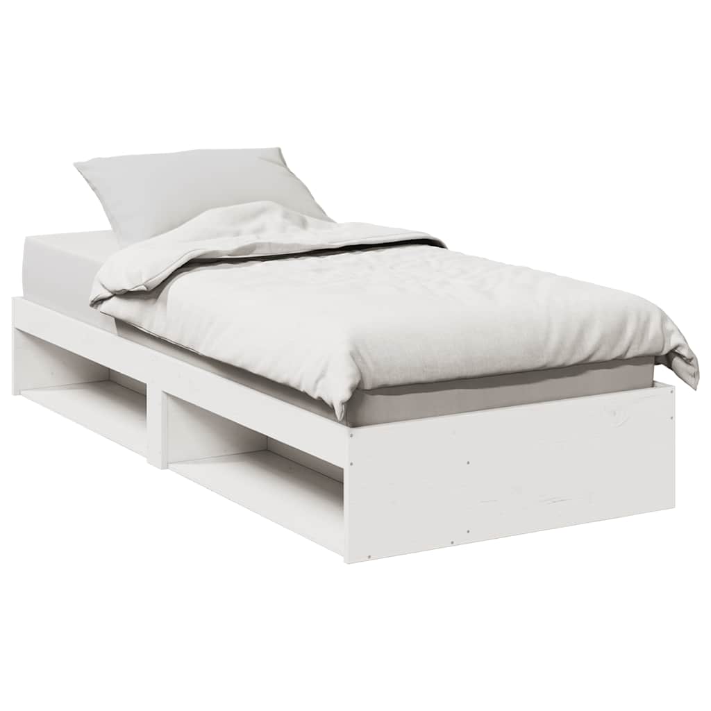 Day Bed without Mattress White 90x200 cm Solid Wood Pine
