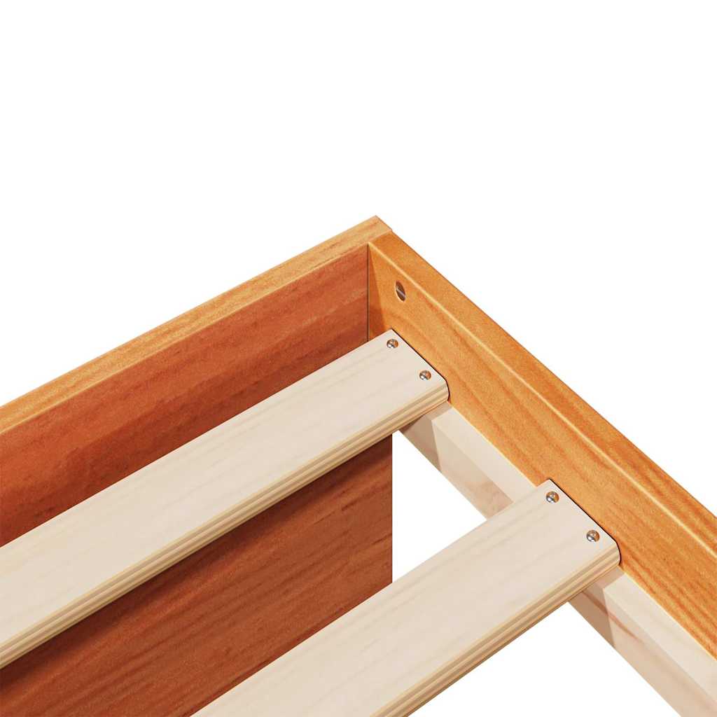 Day Bed without Mattress Wax Brown 90x200 cm Solid Wood Pine