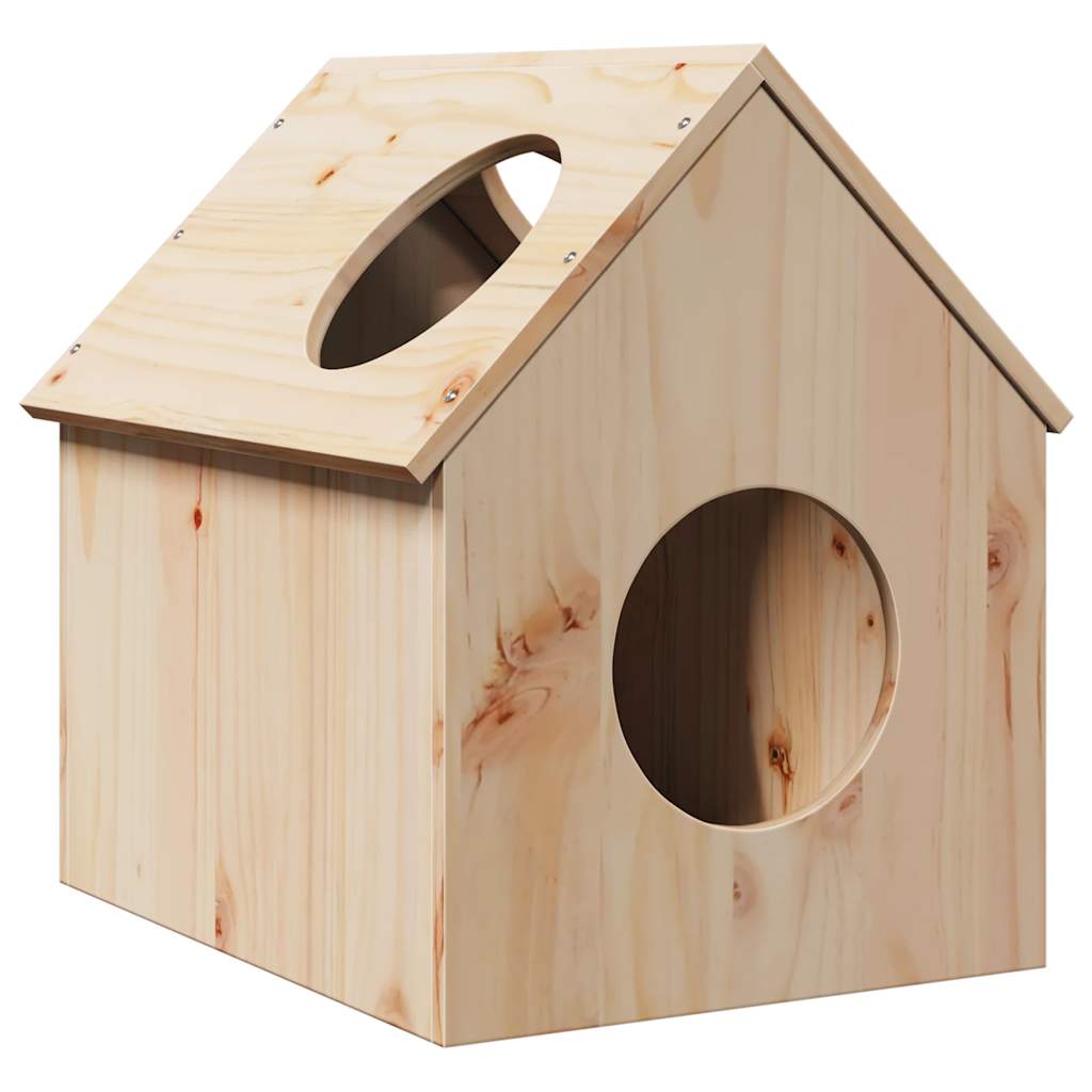 vidaXL Cat House 41x50x50 cm Solid Wood Pine