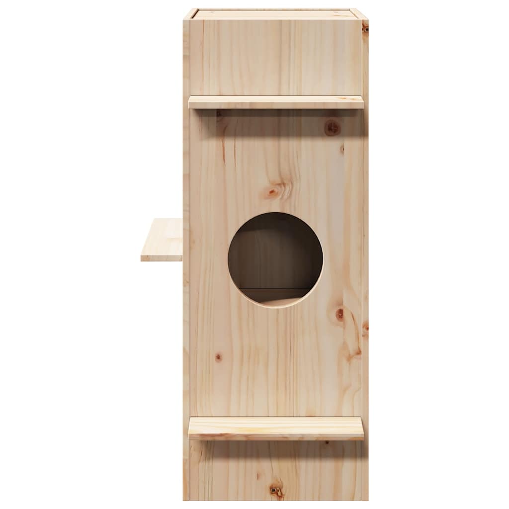 vidaXL Cat House 43x43x90 cm Solid Wood Pine