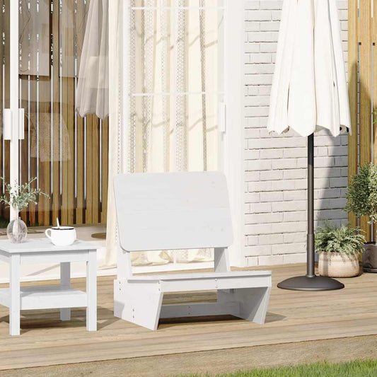 vidaXL Garden Chair White 60x64x70.5 cm Solid Wood Pine