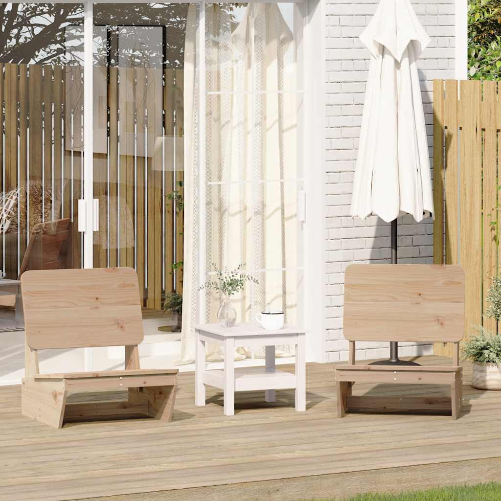 vidaXL Garden Chairs 2 pcs 60x64x70.5 cm Solid Wood Pine