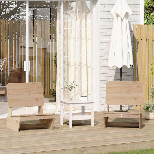 vidaXL Garden Chairs 2 pcs 60x64x70.5 cm Solid Wood Pine