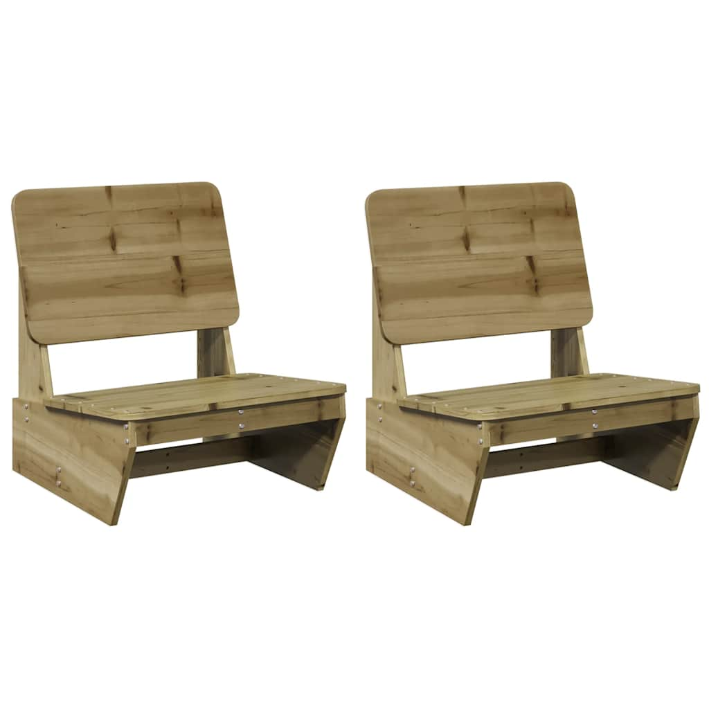 vidaXL Garden Chairs 2 pcs 60x64x70.5 cm Impregnated Wood Pine