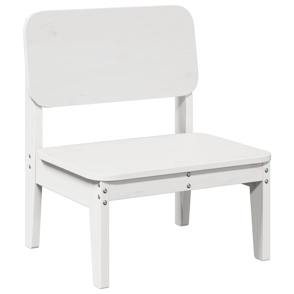 vidaXL Garden Chair White 60x52.5x72 cm Solid Wood Pine