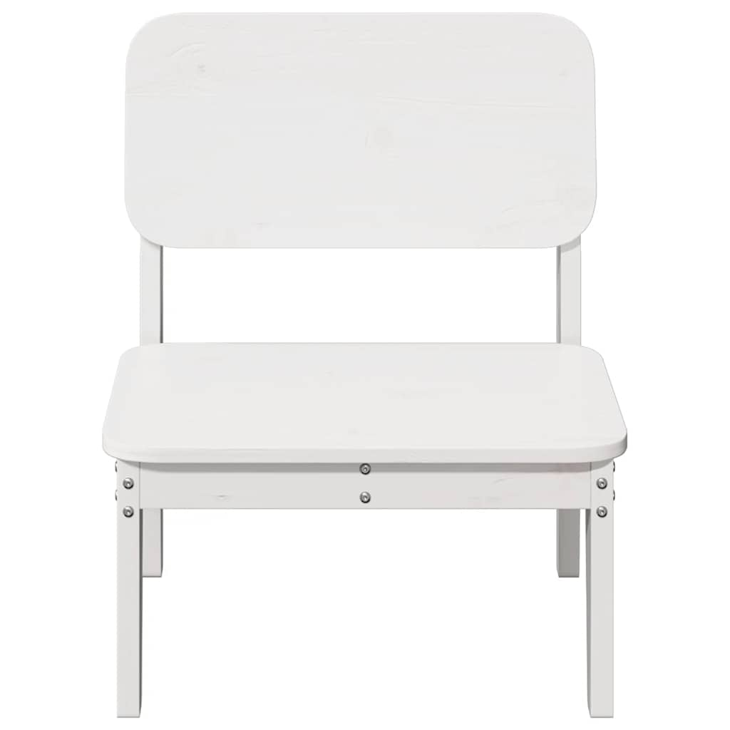 vidaXL Garden Chair White 60x52.5x72 cm Solid Wood Pine