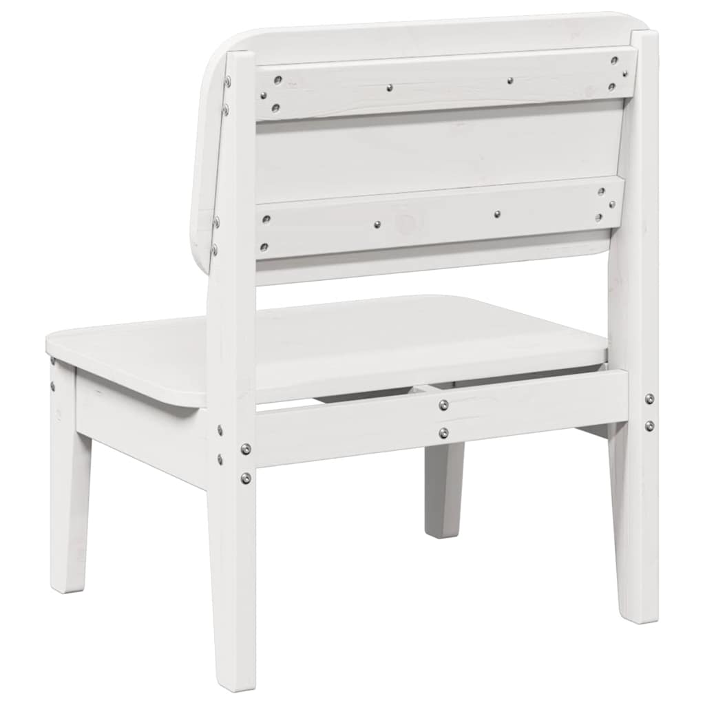 vidaXL Garden Chair White 60x52.5x72 cm Solid Wood Pine