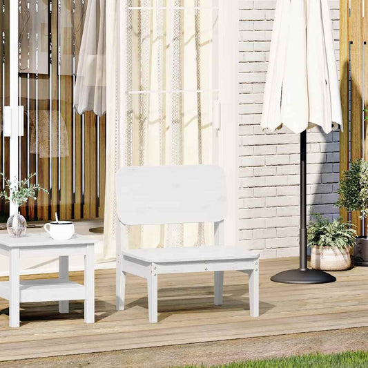 vidaXL Garden Chair White 60x52.5x72 cm Solid Wood Pine