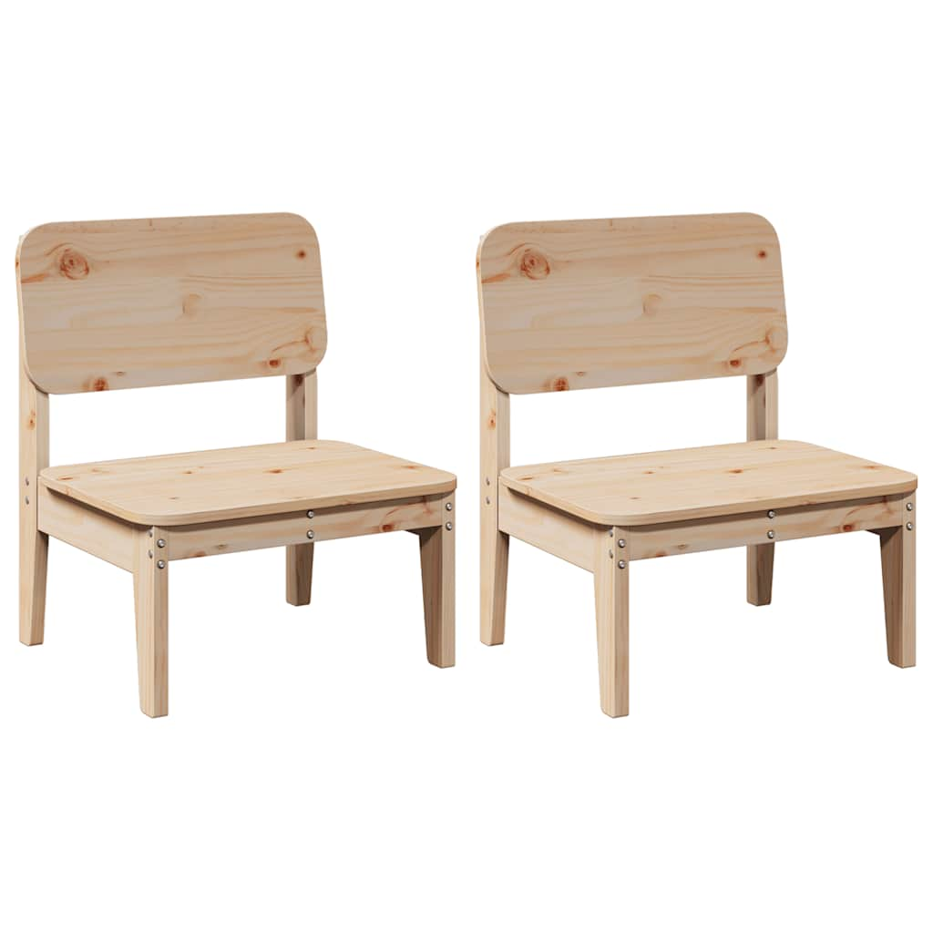 vidaXL Garden Chairs 2 pcs 60x52.5x72 cm Solid Wood Pine