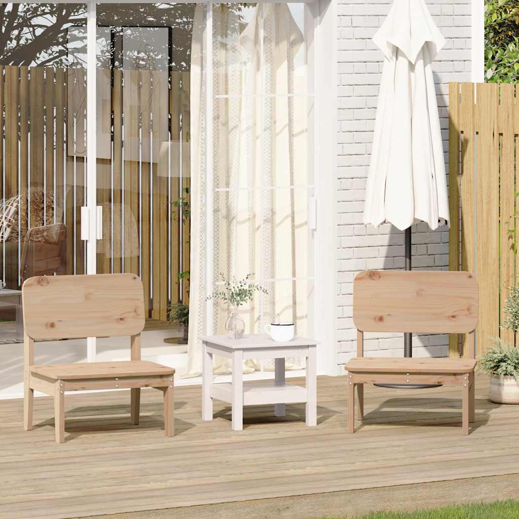 vidaXL Garden Chairs 2 pcs 60x52.5x72 cm Solid Wood Pine