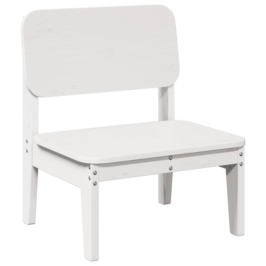 vidaXL Garden Chairs 2 pcs White 60x52.5x72 cm Solid Wood Pine