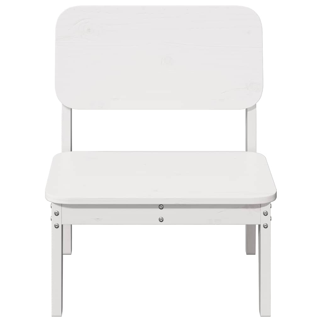 vidaXL Garden Chairs 2 pcs White 60x52.5x72 cm Solid Wood Pine