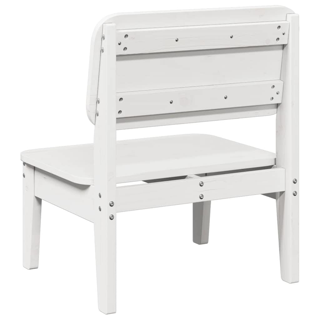 vidaXL Garden Chairs 2 pcs White 60x52.5x72 cm Solid Wood Pine