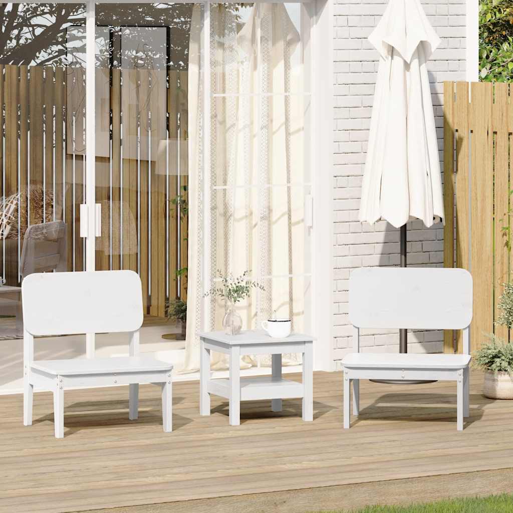 vidaXL Garden Chairs 2 pcs White 60x52.5x72 cm Solid Wood Pine