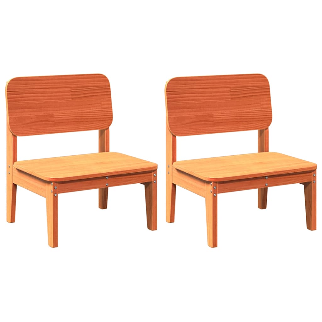 vidaXL Garden Chairs 2 pcs Wax Brown 60x52.5x72 cm Solid Wood Pine