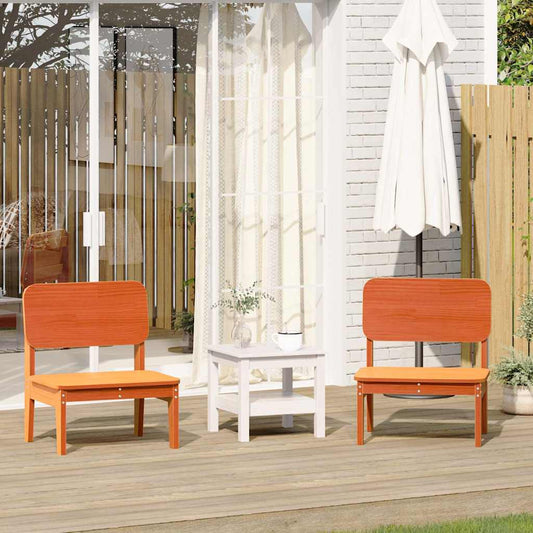 vidaXL Garden Chairs 2 pcs Wax Brown 60x52.5x72 cm Solid Wood Pine