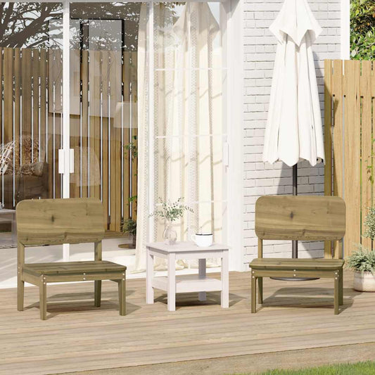 vidaXL Garden Chairs 2 pcs 60x52.5x72 cm Impregnated Wood Pine