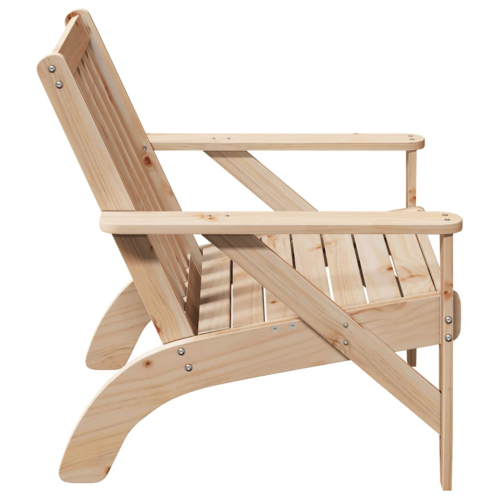 vidaXL Garden Adirondack Chair 75x77x77 cm Solid Wood Pine