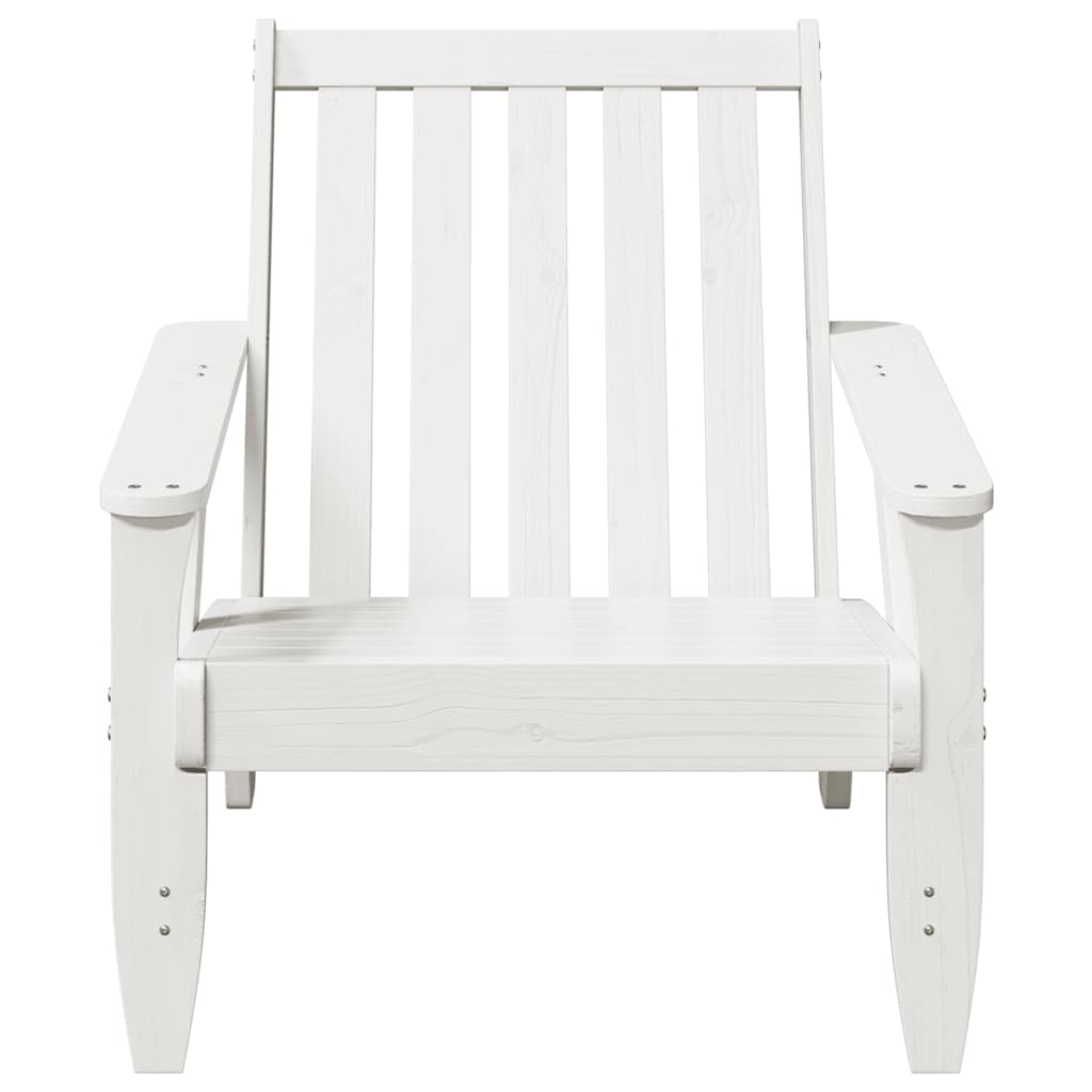 vidaXL Garden Adirondack Chair White 75x77x77 cm Solid Wood Pine