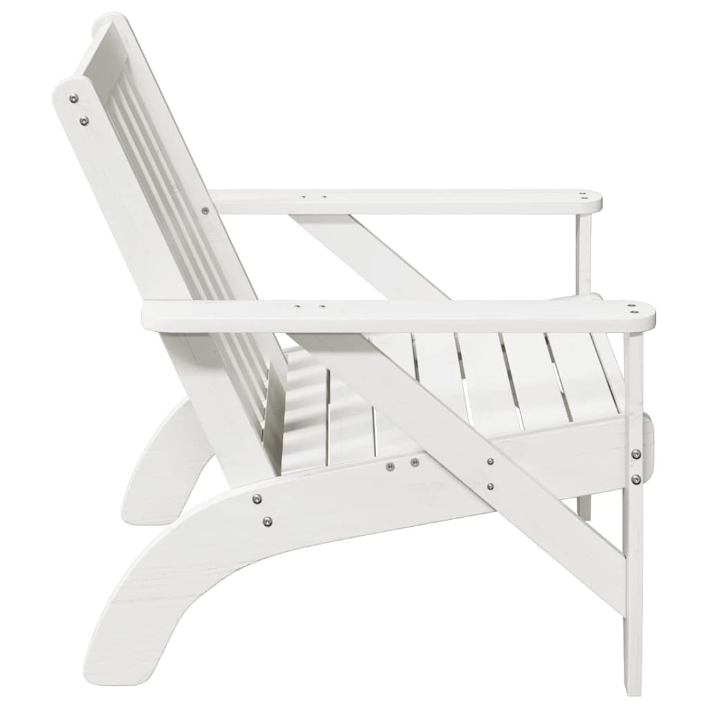 vidaXL Garden Adirondack Chair White 75x77x77 cm Solid Wood Pine