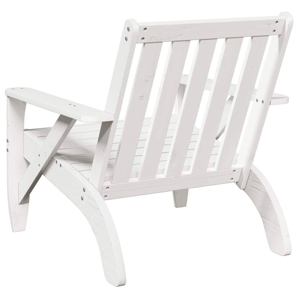 vidaXL Garden Adirondack Chair White 75x77x77 cm Solid Wood Pine