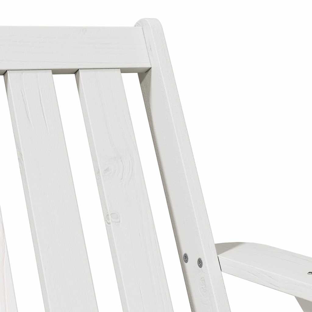 vidaXL Garden Adirondack Chair White 75x77x77 cm Solid Wood Pine