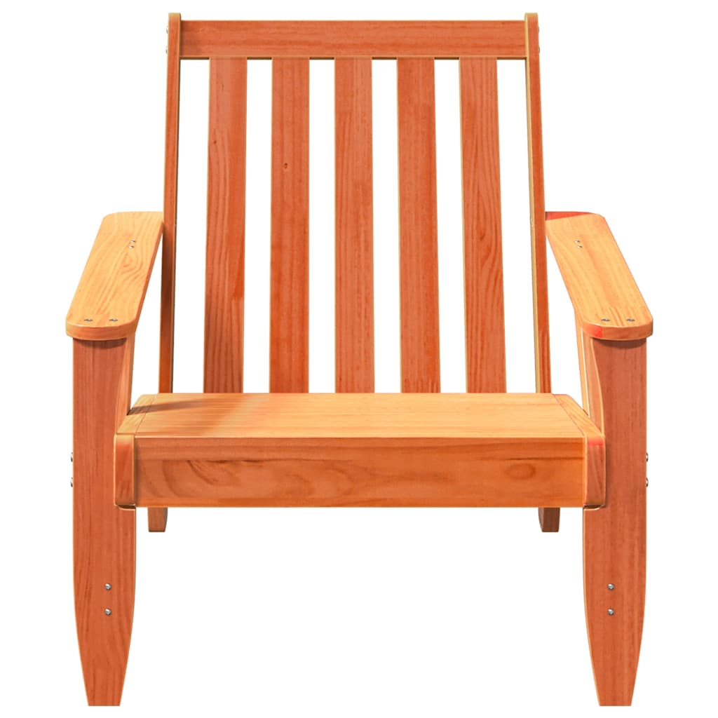 vidaXL Garden Adirondack Chair Wax Brown 75x77x77 cm Solid Wood Pine