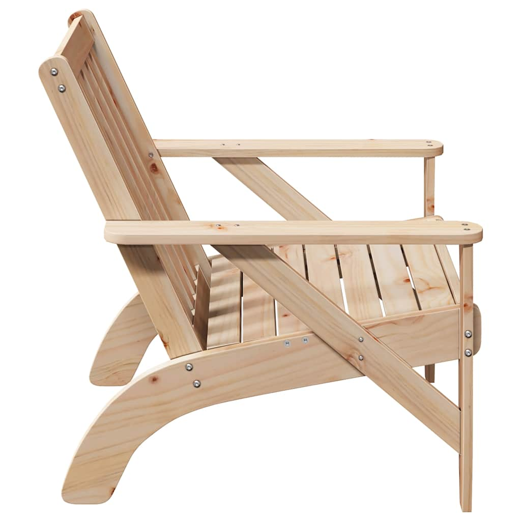 vidaXL Garden Adirondack Chairs 2 pcs 75x77x77 cm Solid Wood Pine