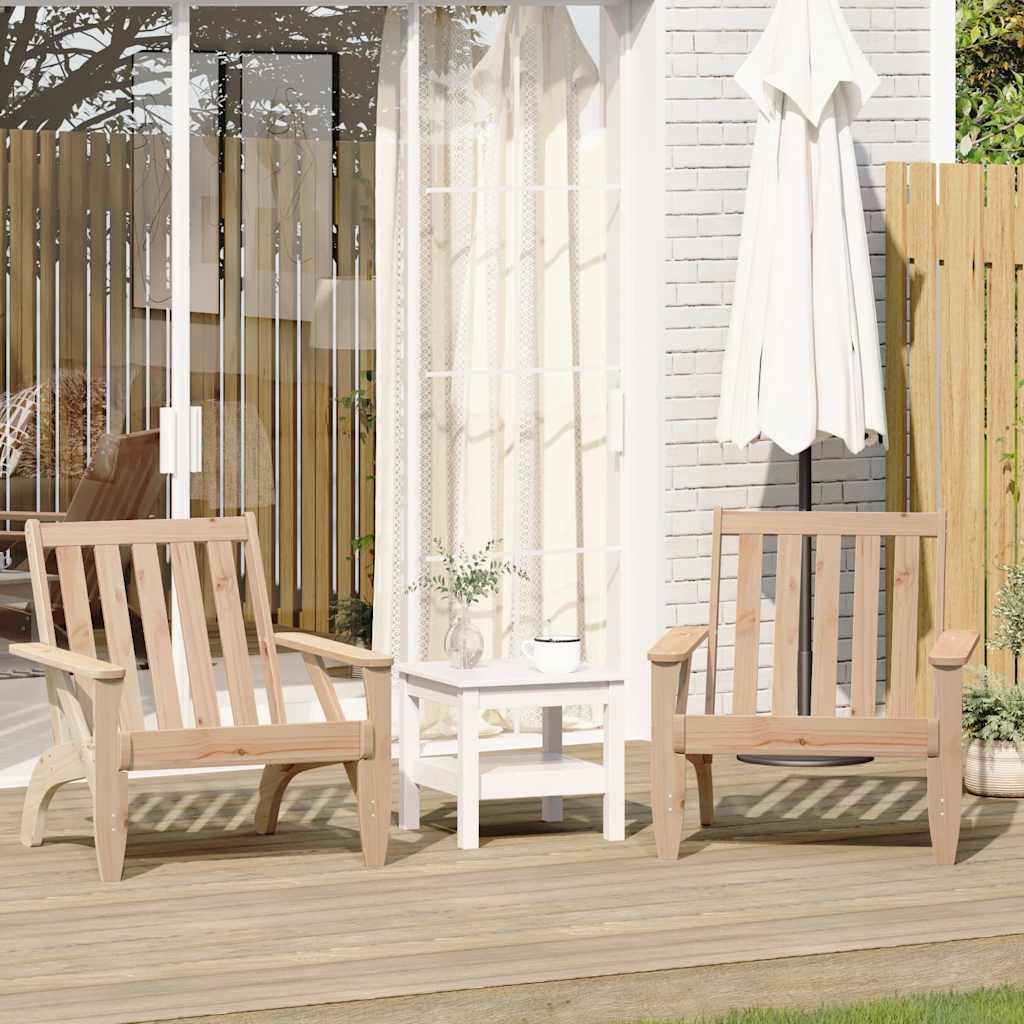 vidaXL Garden Adirondack Chairs 2 pcs 75x77x77 cm Solid Wood Pine