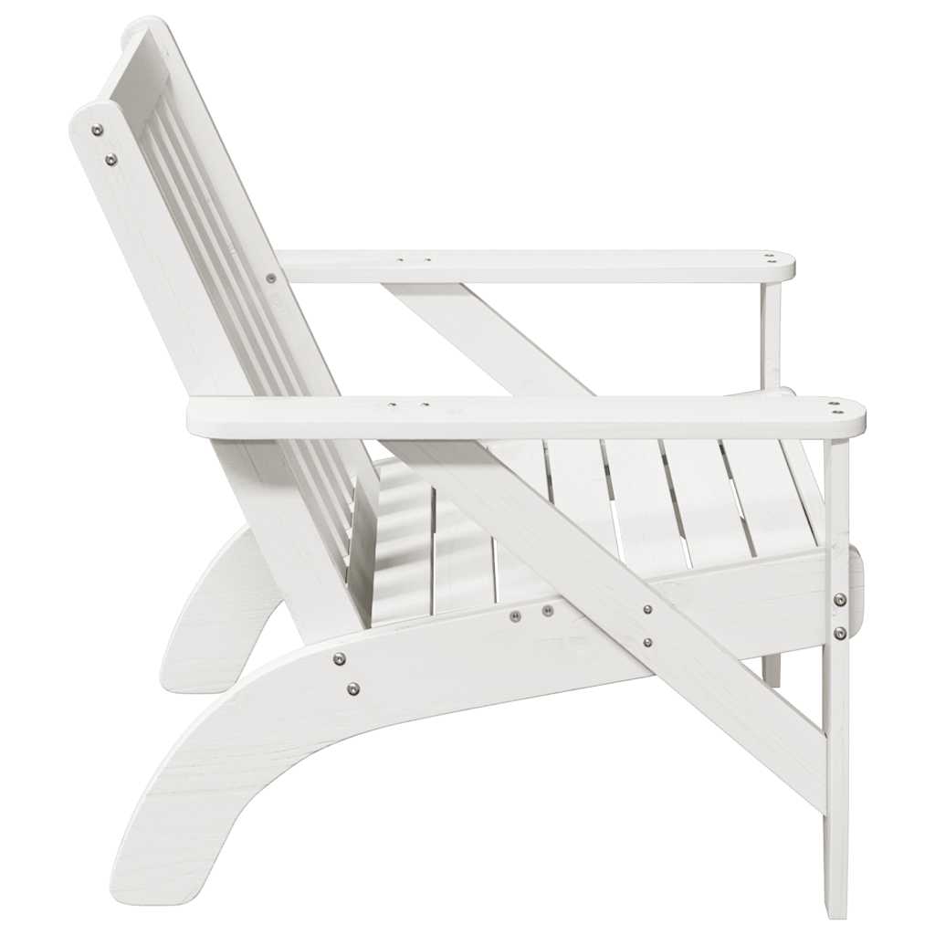 vidaXL Garden Adirondack Chairs 2 pcs White 75x77x77 cm Solid Wood Pine