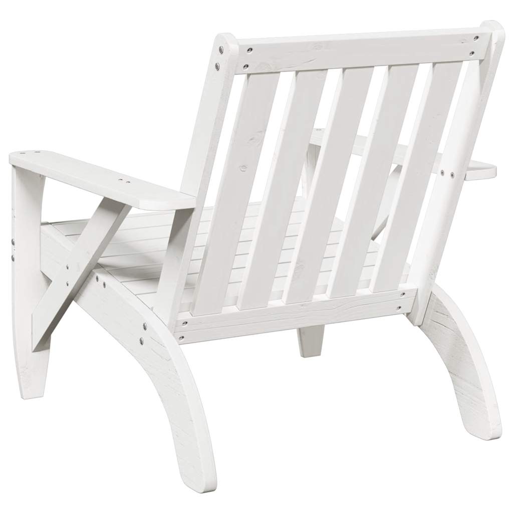 vidaXL Garden Adirondack Chairs 2 pcs White 75x77x77 cm Solid Wood Pine