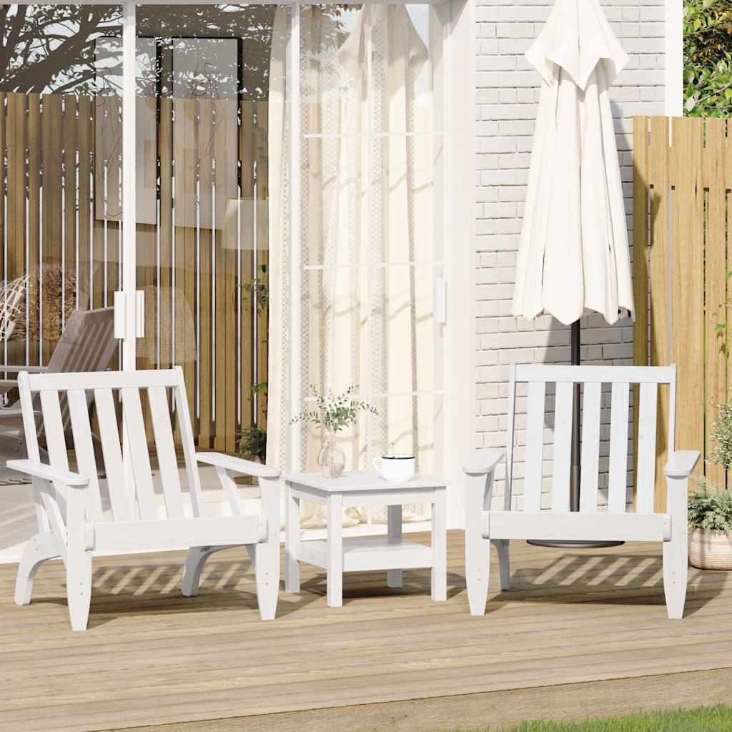 vidaXL Garden Adirondack Chairs 2 pcs White 75x77x77 cm Solid Wood Pine