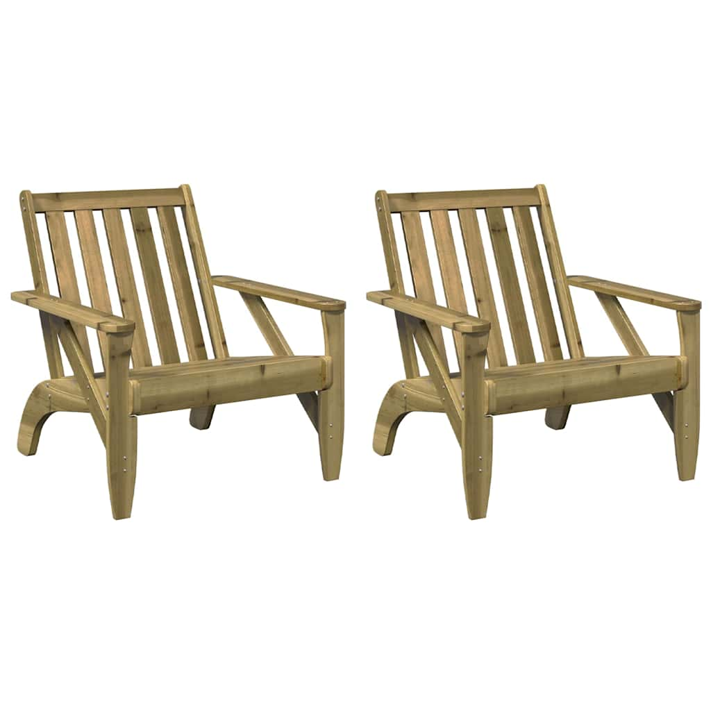 vidaXL Garden Adirondack Chairs 2 pcs 75x77x77 cm Impregnated Wood Pine