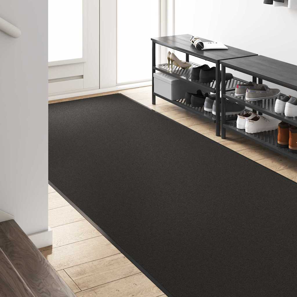 Doormat Black 120 x 350 cm 100% Polyamide