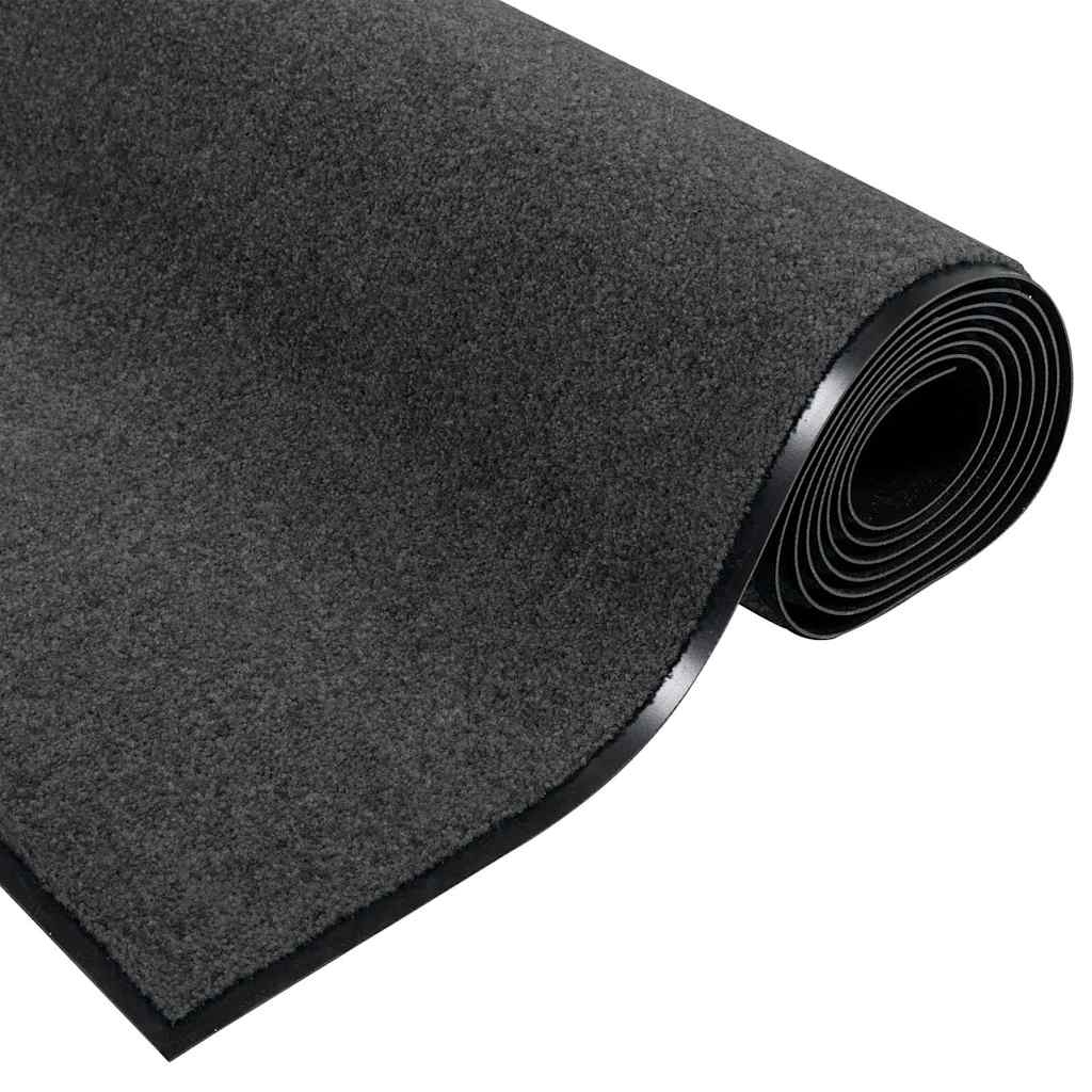 Doormat Anthracite and Black 120 x 300 cm Polyamide and PVC