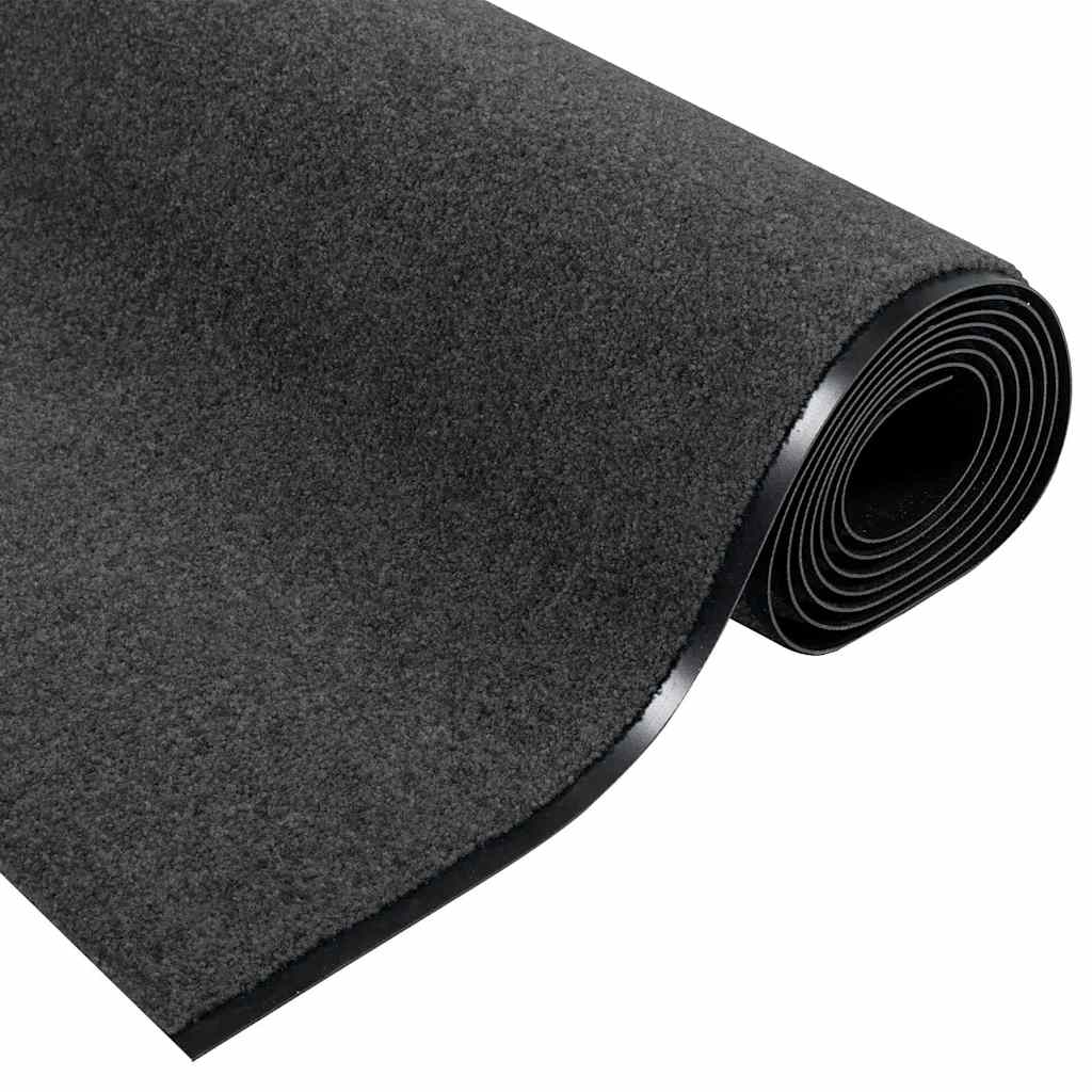 Doormat Anthracite and Black 120 x 400 cm 100% Polyamide