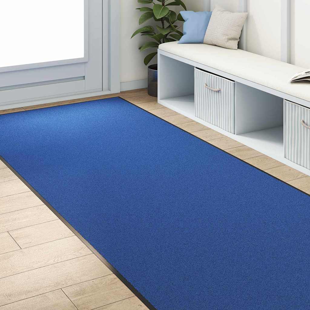 Doormat Blue and Black 120 x 250 cm 100% Polyamide