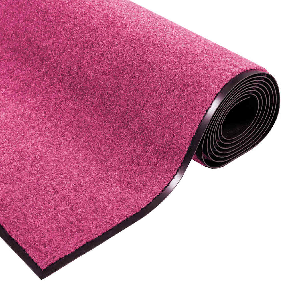 Doormat Pink and Black 120 x 250 cm 100% Polyamide