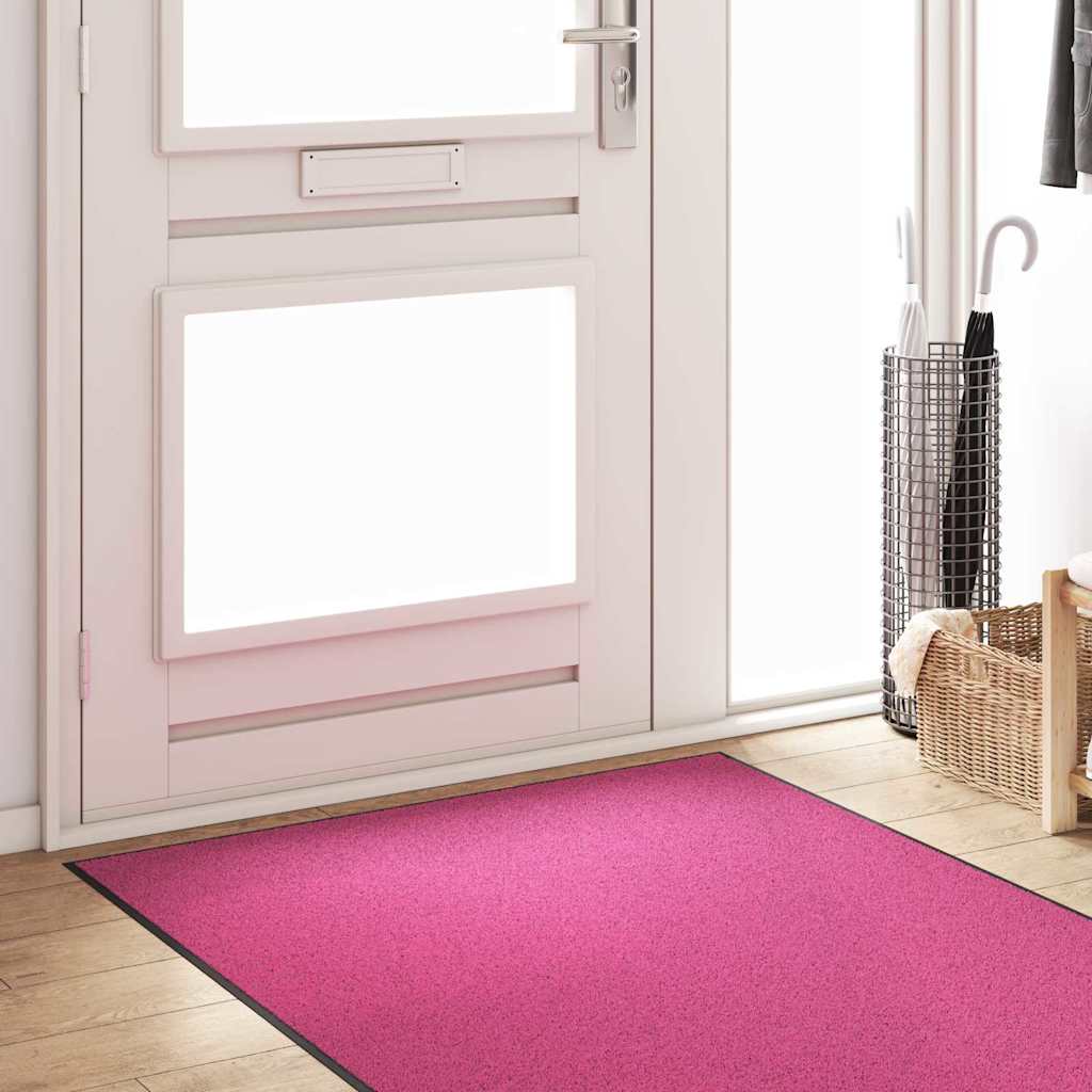 Doormat Pink and Black 120 x 250 cm 100% Polyamide