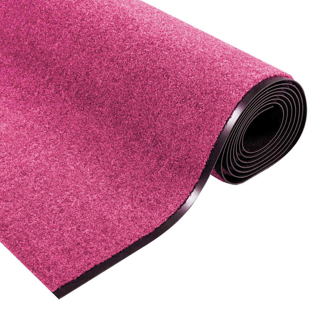 Doormat Other Pink and Black 120 x 400 cm Polyamide and PVC