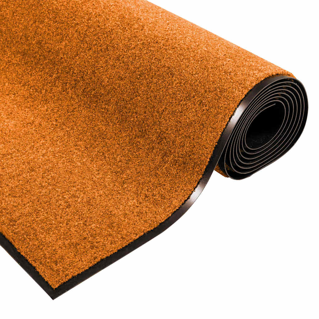 Doormat Other Orange and Black 120 x 250 cm Polyamide and PVC
