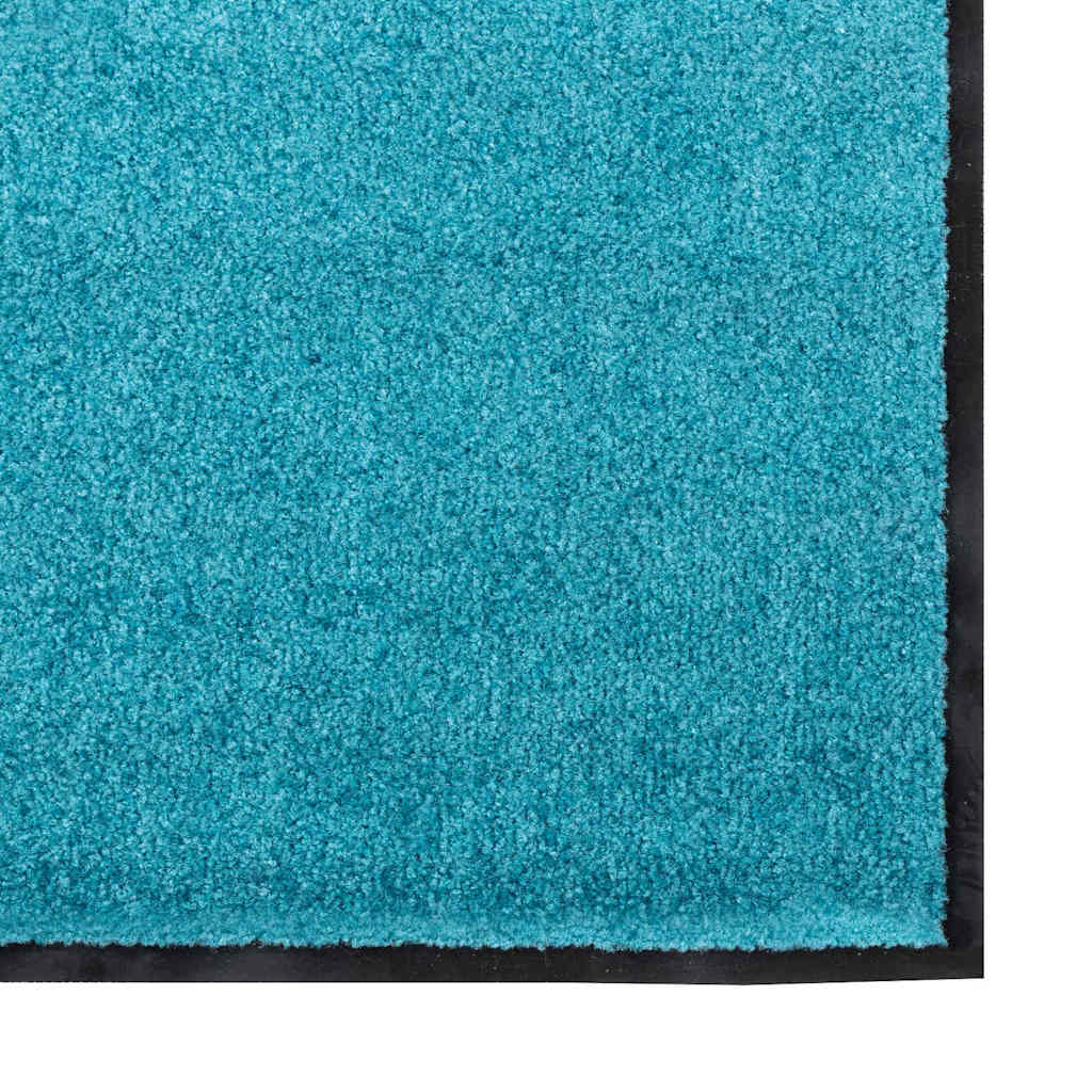 Doormat Cyan and Black 120 x 300 cm 100% Polyamide