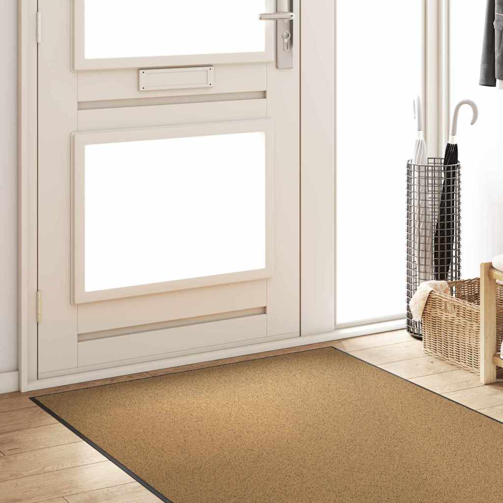 Doormat Other Cream and Black 120 x 250 cm Polyamide and PVC