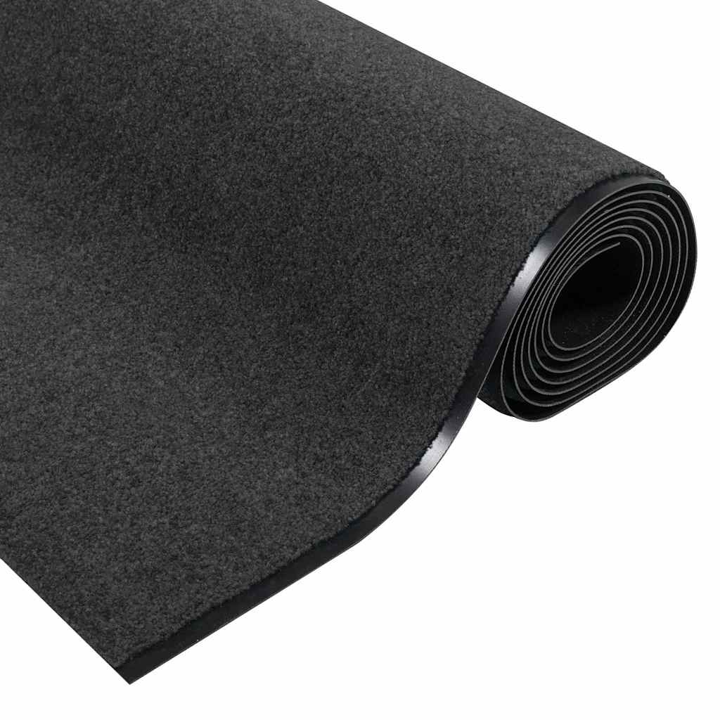 Doormat Anthracite and Black 120 x 350 cm 100% Polyamide