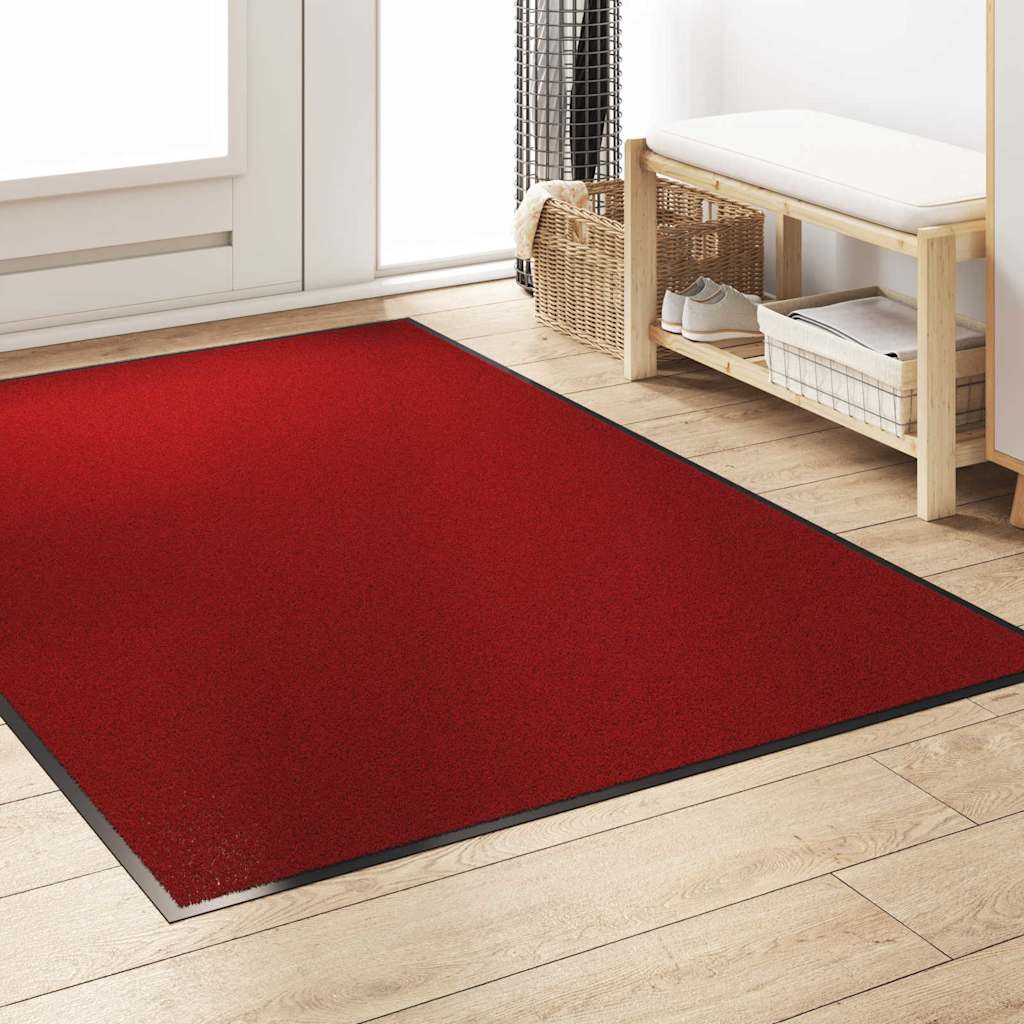 Doormat Red and Black 120 x 180 cm 100% Polyamide