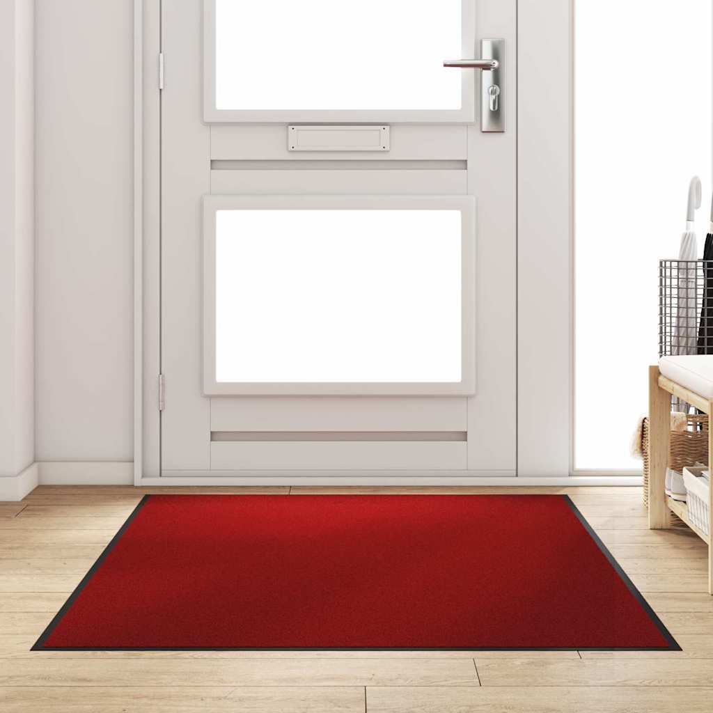 Doormat Red and Black 120 x 180 cm 100% Polyamide