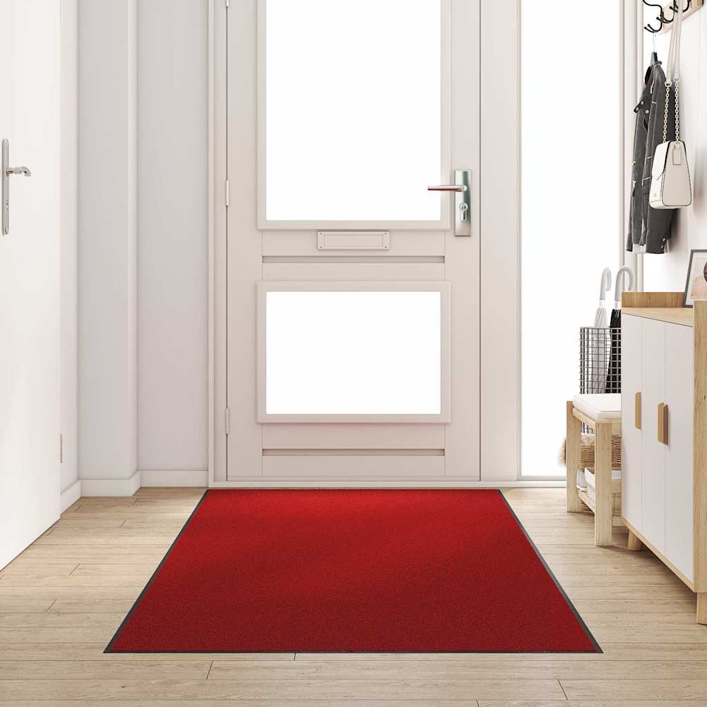 Doormat Red and Black 120 x 300 cm 100% Polyamide