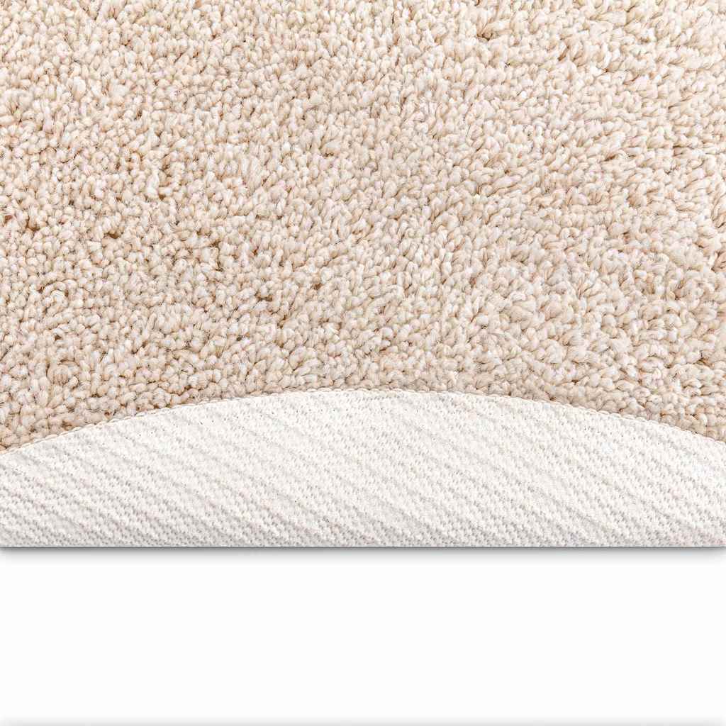 Anti-slip Shaggy Rug Cream 120 x 120 cm PP