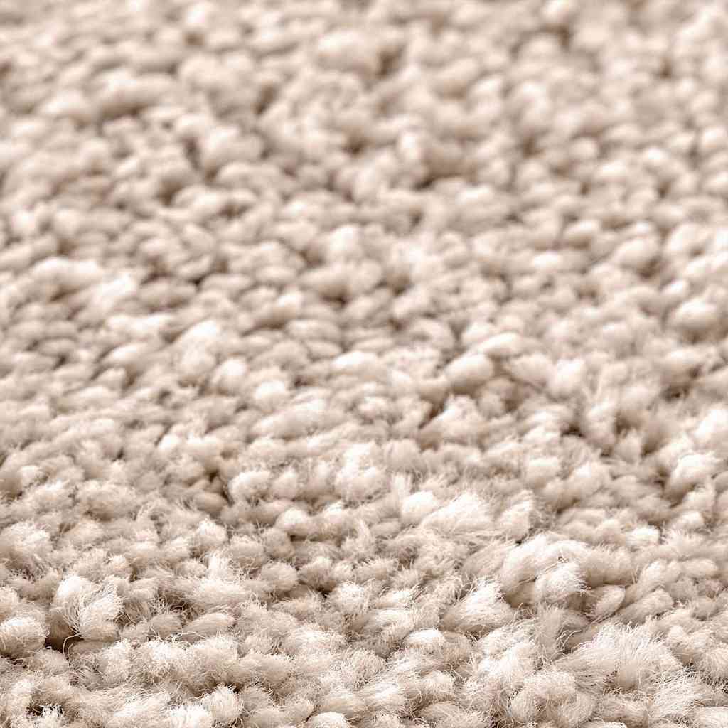 Anti-slip Shaggy Rug Cream 120 x 120 cm PP